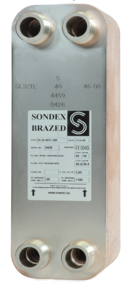 Trocadores de Calor Brasados SL32/SLS32 Sondex
